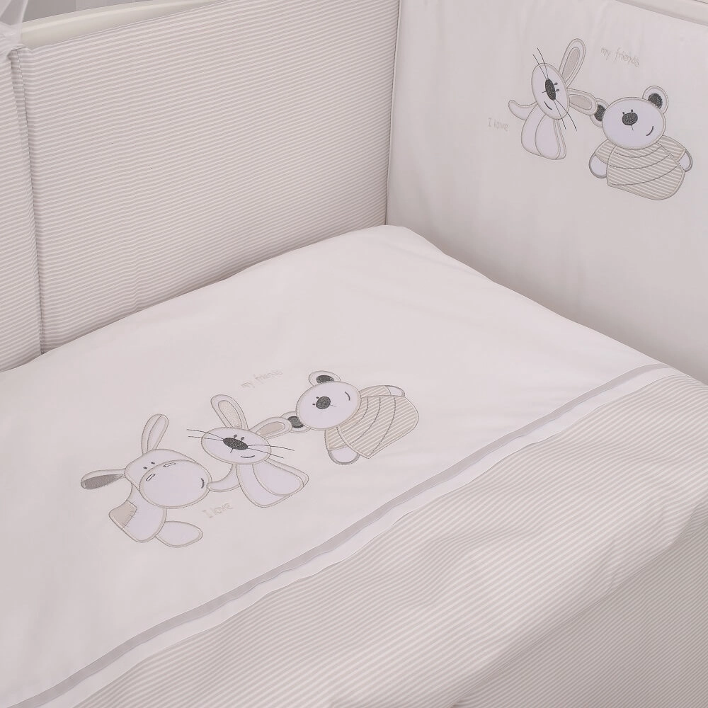 Комплект постельного белья Lepre Animals 6 предметов (125*65) Серый 108128606-komplekt-postelnogo-belya-lepre-animals-6-predmetov-12565-serii