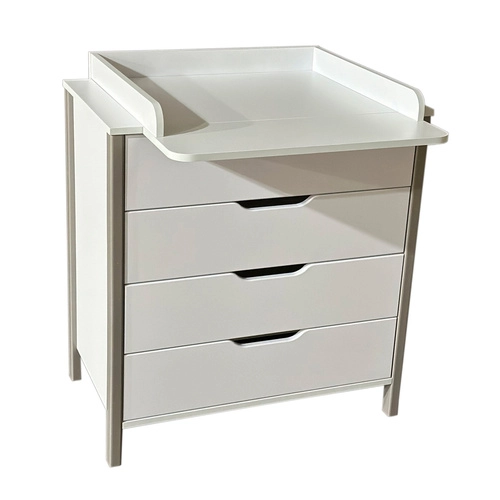 Пеленальный комод ByTwinz Cezar (белый/серый)