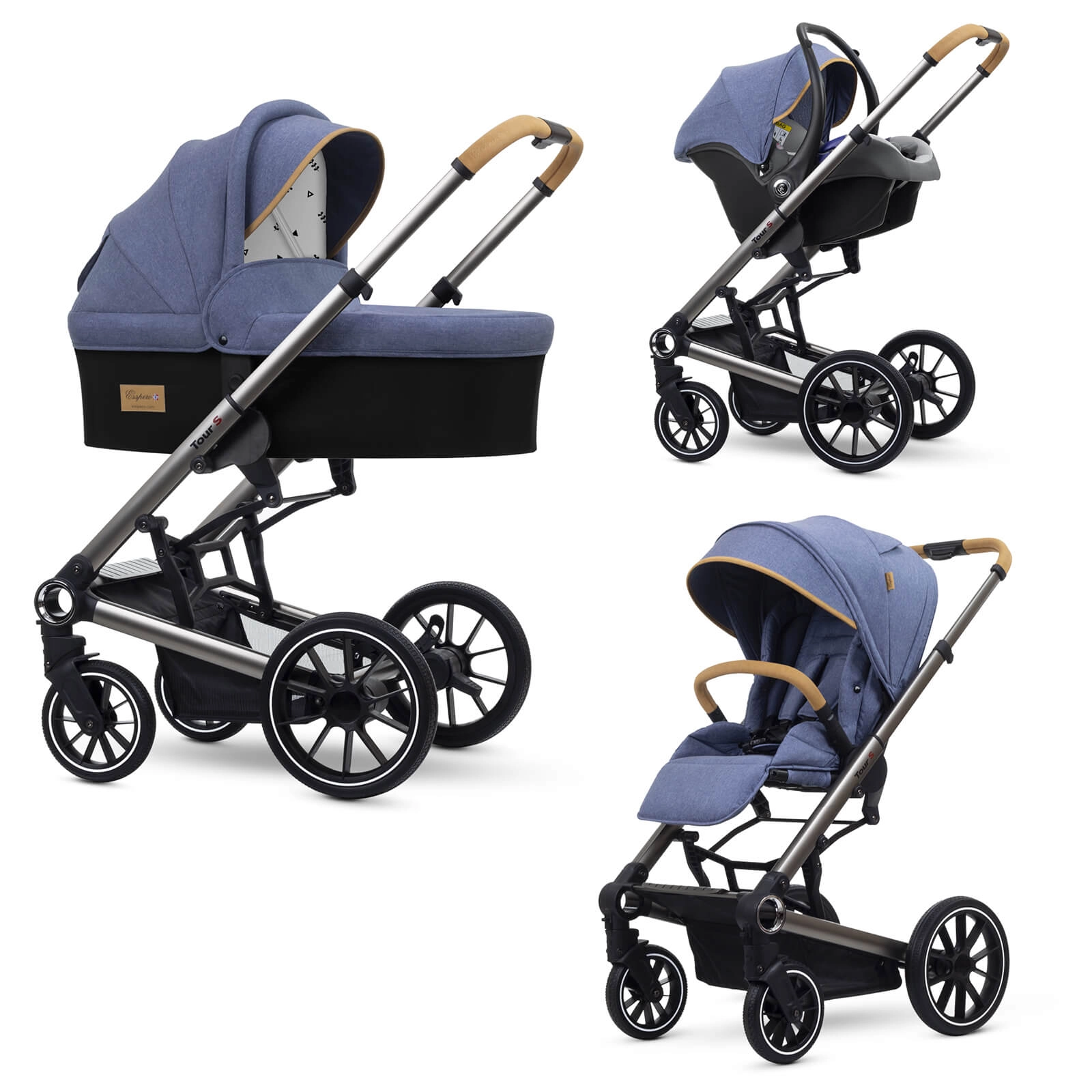 Коляска 3 в 1 Esspero Tour S Denim 108123965-kolyaska-3-v-1-esspero-tour-s-denim