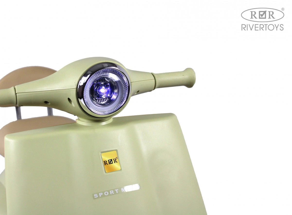 Детский электроскутер RiverToys K777PX-A зеленый qt5o81nv6qfszmv89iy0y5wjko259fss