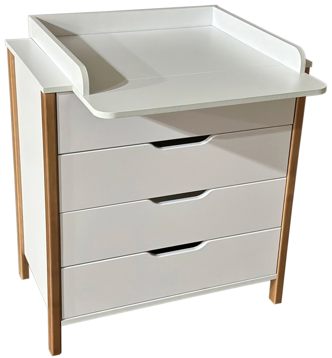 Пеленальный комод АНТЕЛ Solnyshko 12 (белый/бук)