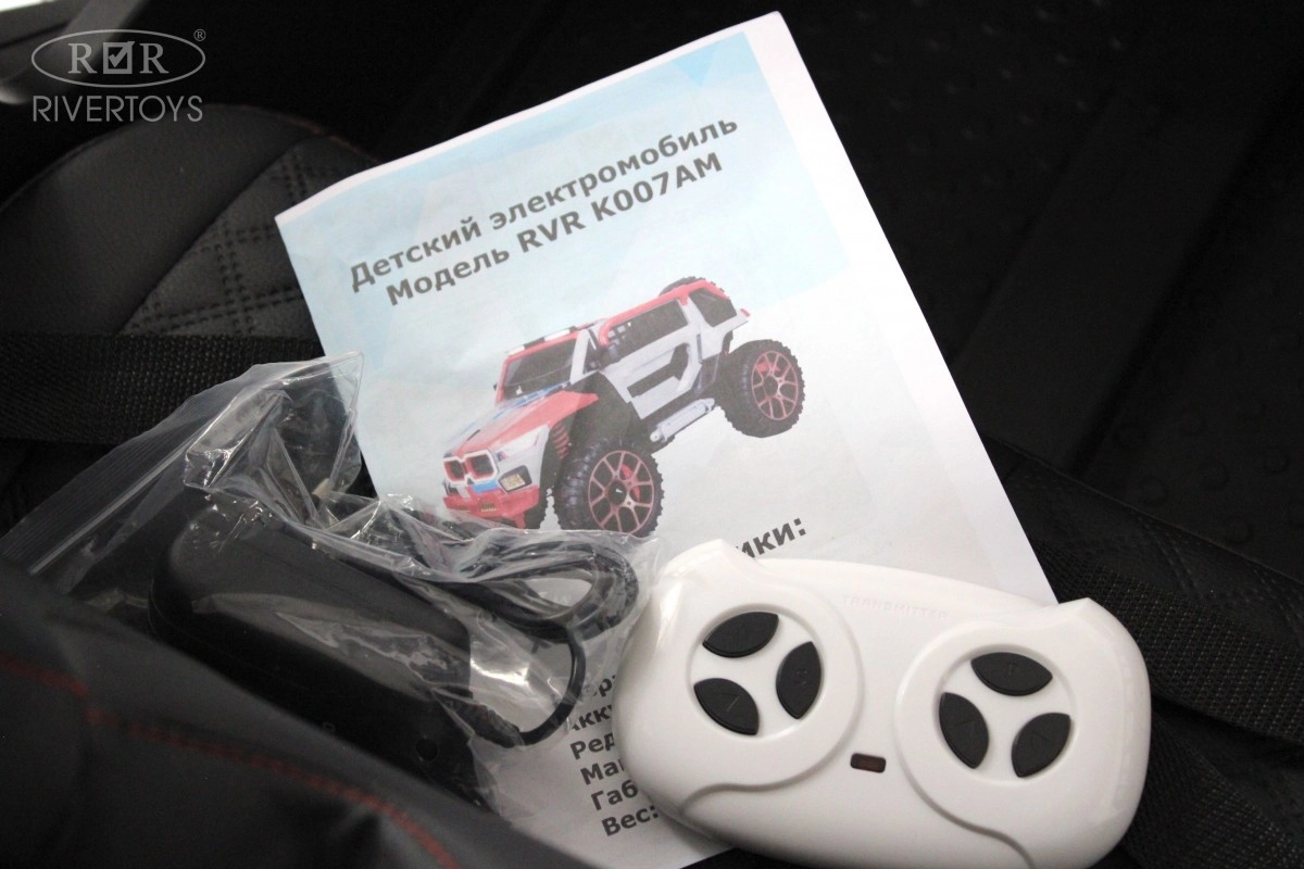 Детский электромобиль RiverToys K007AM белый el5r9h92rup13mh4zu6kzm7d7xp0ji3f