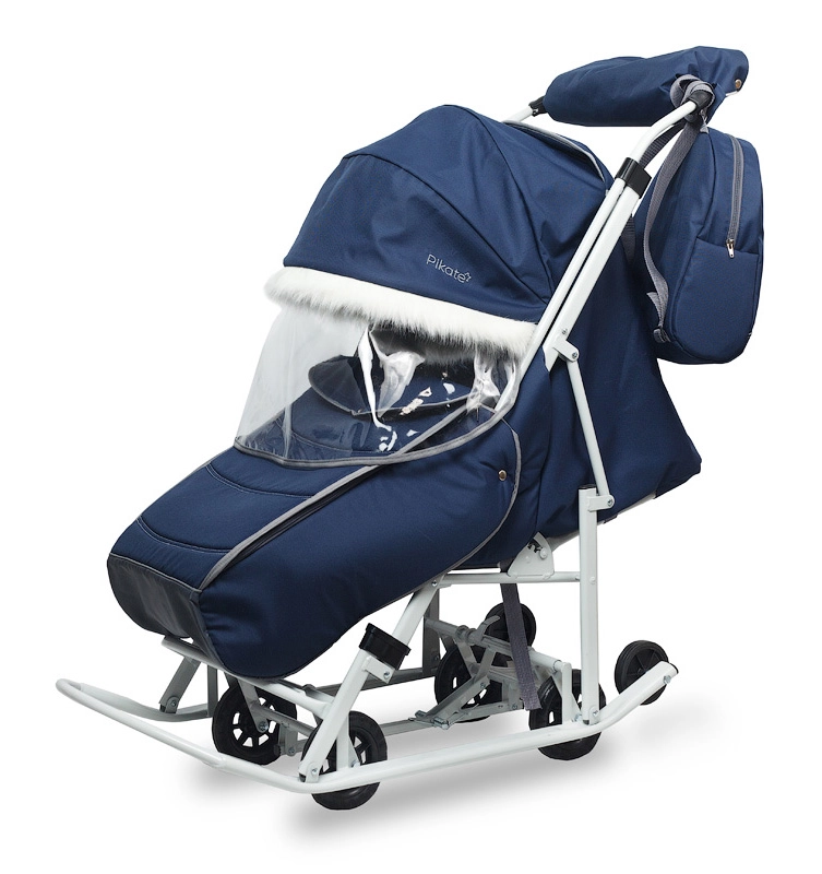 Санки-коляска Pikate Arctic тёмно-синий 816976263ca80e36ba0c25e92bdbb9c7