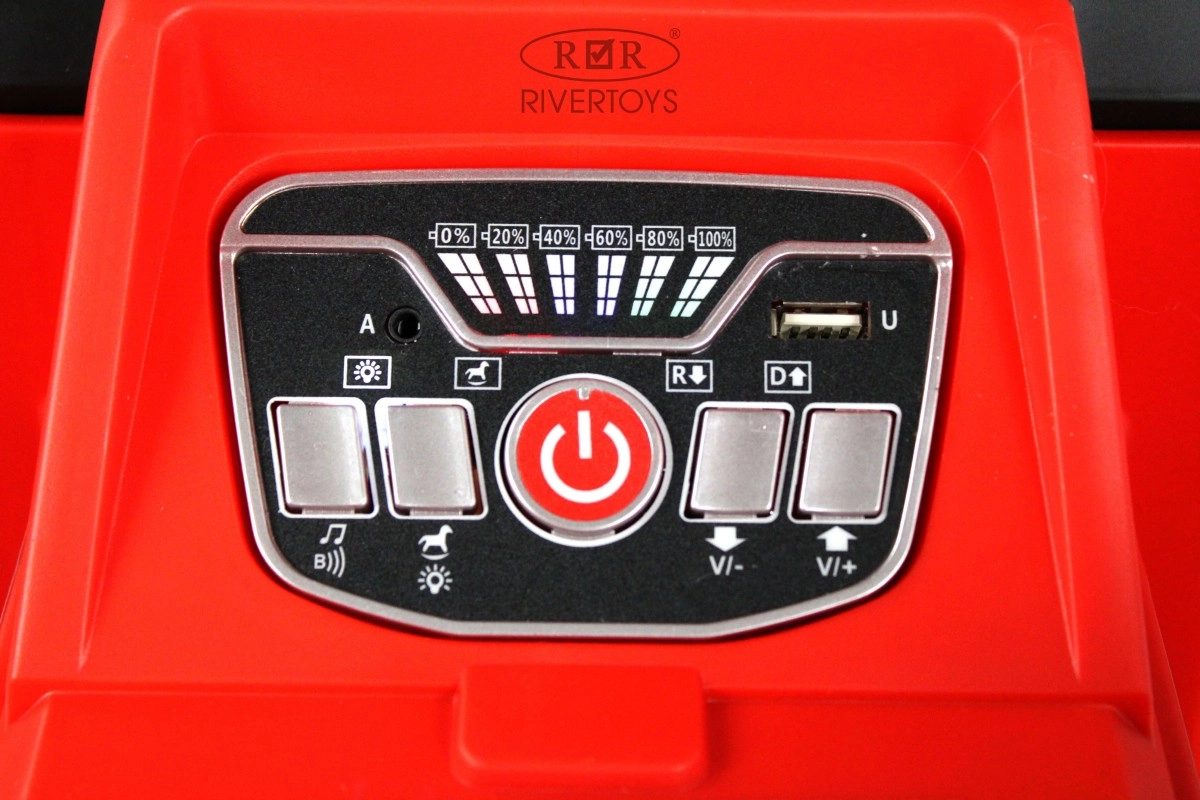 Детский электромобиль RiverToys G001GG красный cqos7xmg33ofgsacok8augpc3hz7ynif