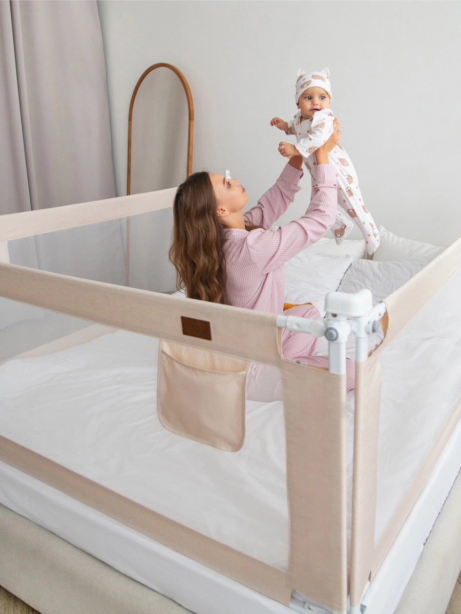 Барьер для кровати AmaroBaby Linear 140 см бежевый tmmnoitjqwlz97ic30v4q6if19pzlkfd