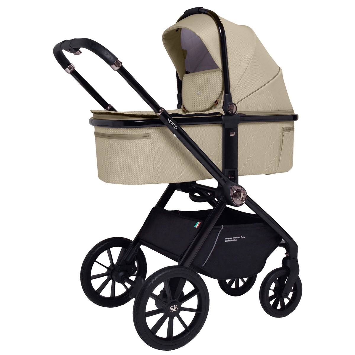 Детская коляска Sweet Baby Vento Black 3 в 1 Beige 0q5lsdkp4apytjodsvkvomlg1qkmoz91