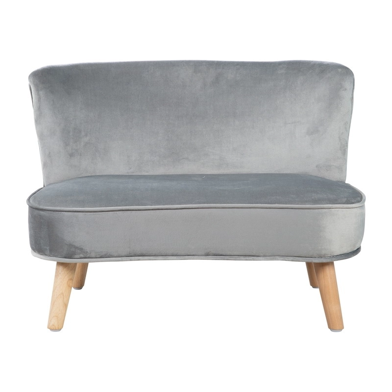 Детский велюровый диван ROBA Lil Sofa Серый gz2nid675t7z75srzsbcadqa3hwz8g7j