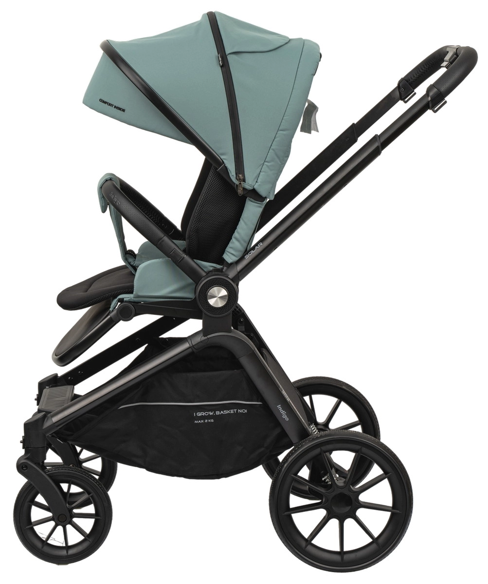 Детская коляска Indigo Solar 2 в 1 зеленый jp8ycmtz4pjg4xydkr5etawkylyjj2zv