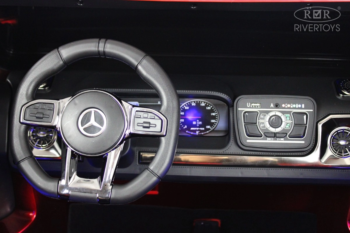 Детский электромобиль RiverToys Mercedes-AMG G63 G111GG красный глянец sqr6045fkvoky5i2mjb09lk3ls7bgk24