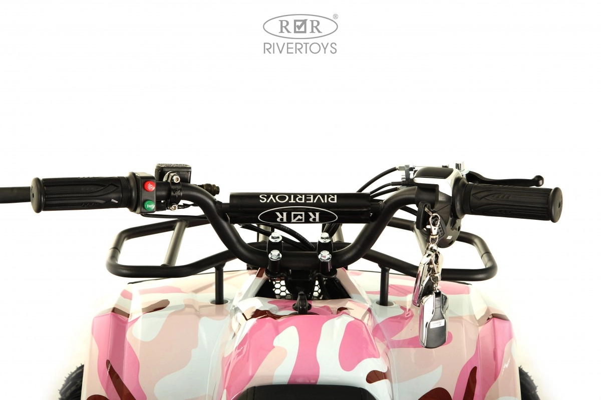 Детский электроквадроцикл RiverToys TIKI LUX розовый камуфляж girqbt84jiyrh6w6r8r6wvi85s87gift