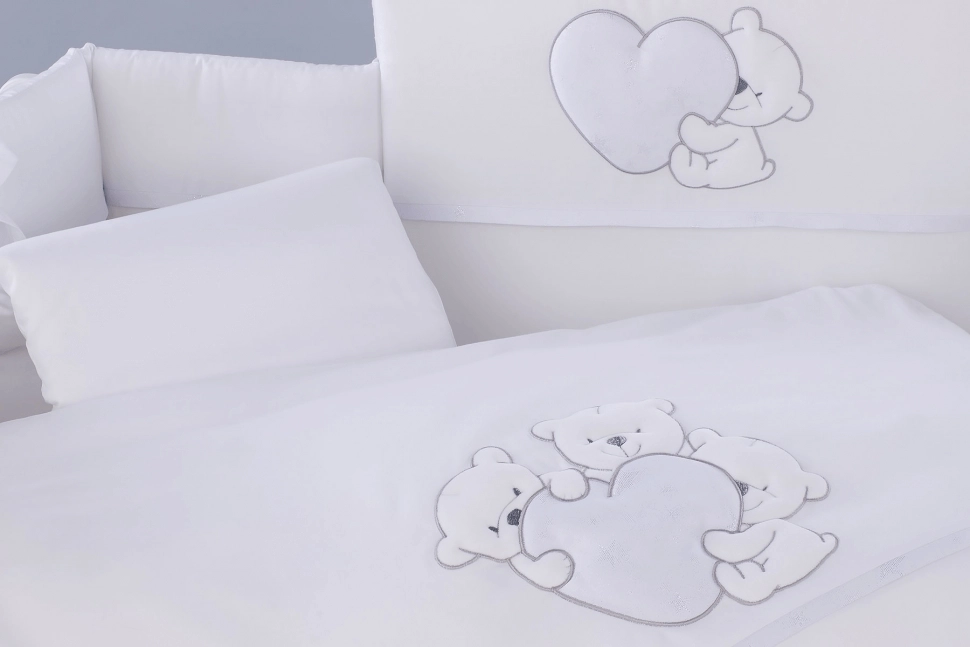 Комплект постельного белья Lepre Charme 6 предметов (125*65) Белый 108114692-komplekt-postelnogo-belya-lepre-charme-6-predmetov-12565-belii