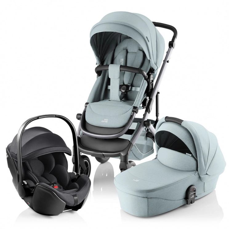 Коляска 3 в 1 Britax Roemer Smile 5Z Style автокресло Baby-Safe PRO (Harbor Blue/Deep Black)