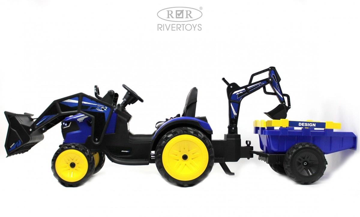 Детский электромобиль RiverToys экскаватор-погрузчик A777MP BLUE синий pdjhzr5gpilvomlm1niudzzczpzun2gt