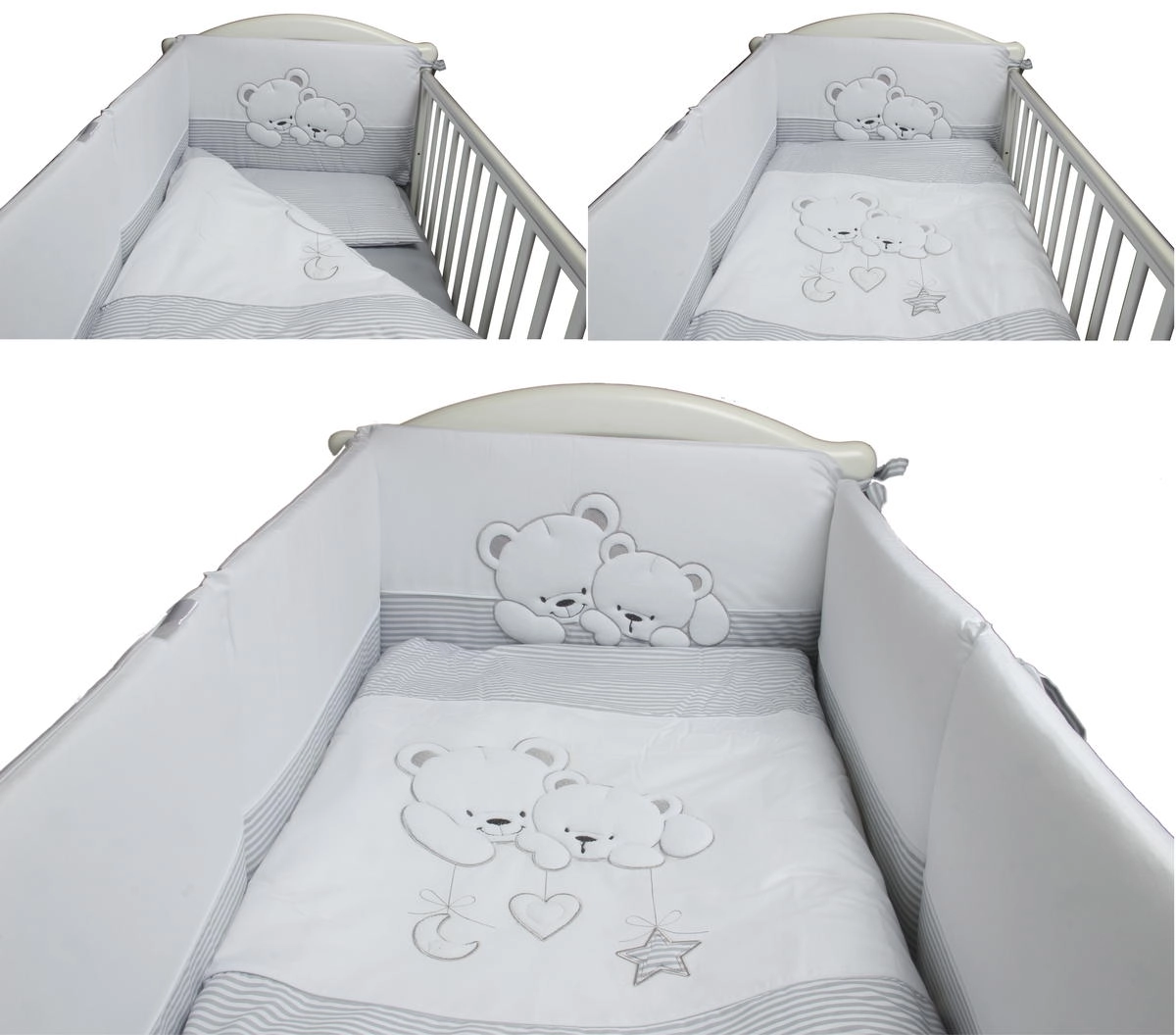 Комплект постельного белья Lepre Sweet Bears 6 предметов (125*65) 21 серый/полоска hrn1ixgz5821wm8qk0en35c6cz04fttm