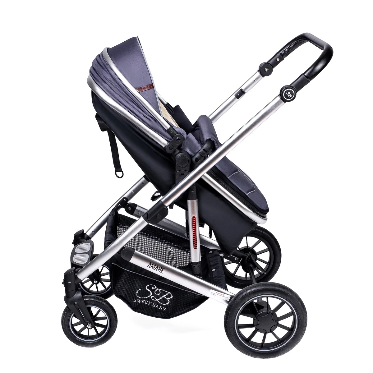 Коляска-трансформер 2 в 1 Sweet Baby Amare Grey yg8nqw6rfagtpxliubszby6altuylvcb