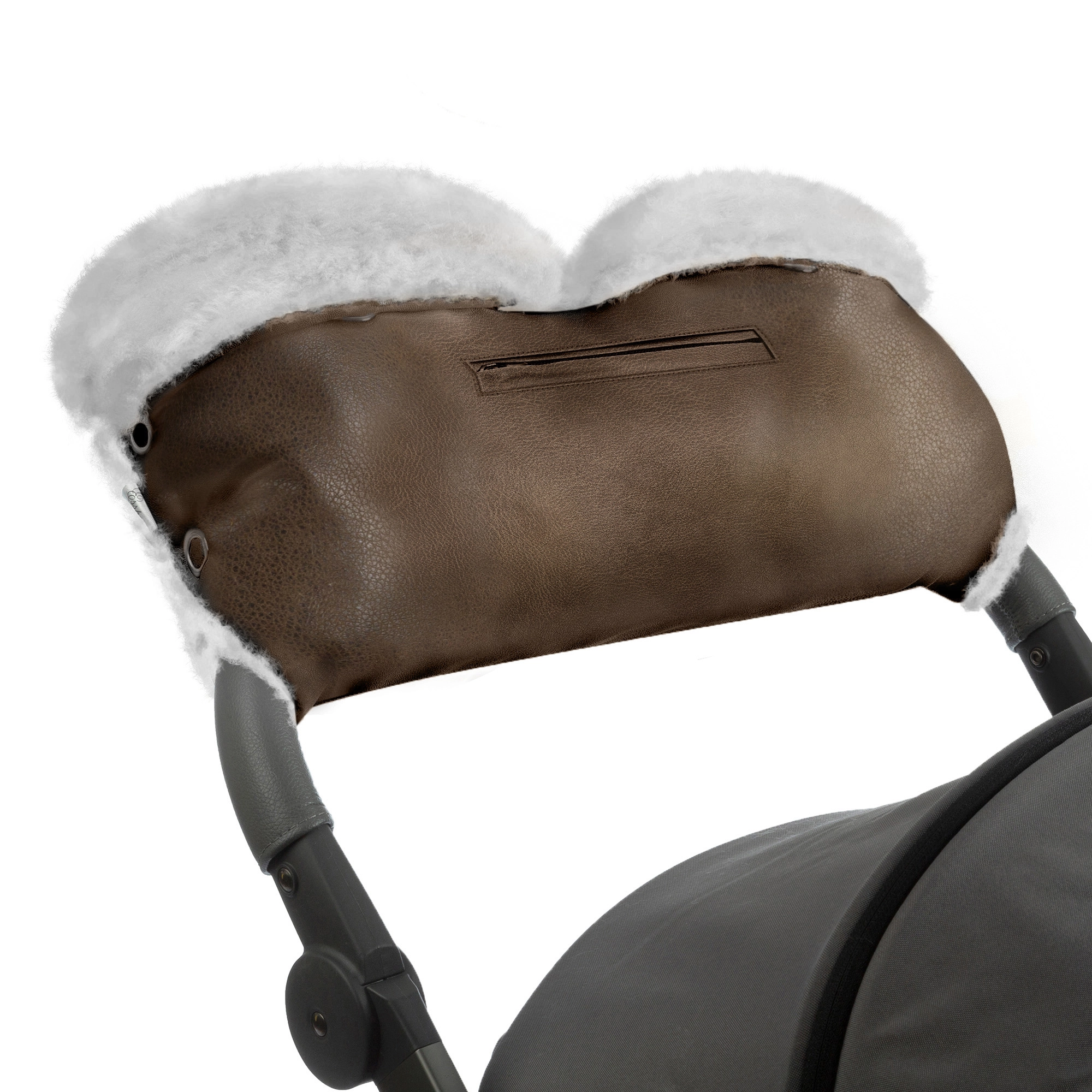 Муфта для рук на коляску Esspero Stella (100% овечья шерсть) Brown 17534712d09eec94f01b850ad7578f1a