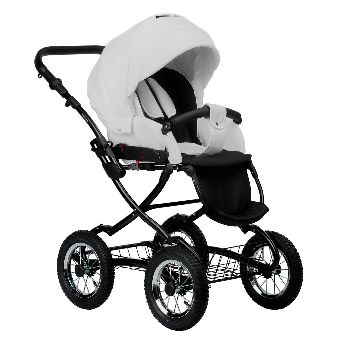 Коляска 2 в 1 Indigo BARBARA ECO Classic белая кожа q6xfd3arpepk8cbw1k6e2vxklpmtd8xn