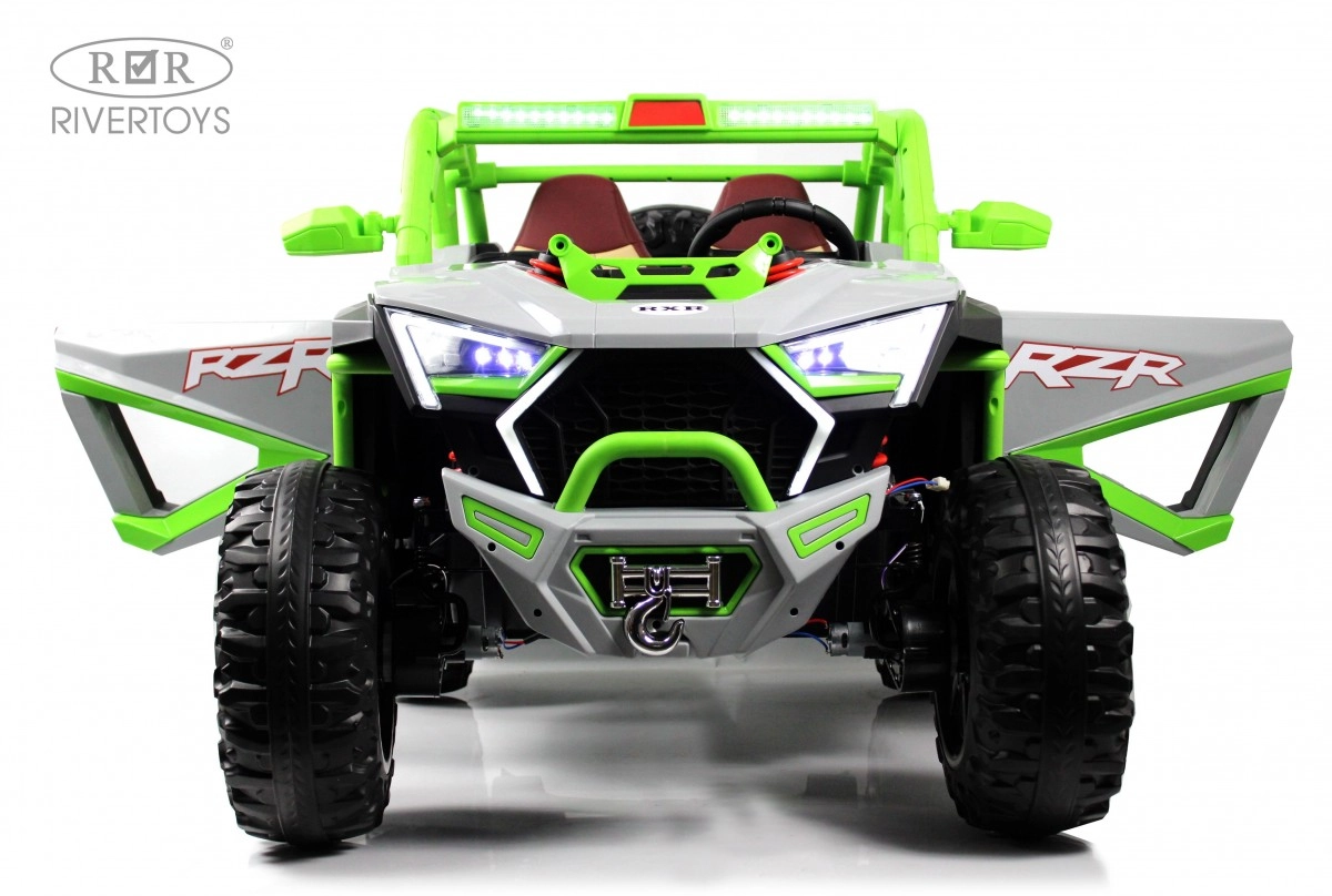 Детский электромобиль RiverToys E001EE серо-зеленый pcf2cspmt8fso5giphdq3ckjo94j8rvc