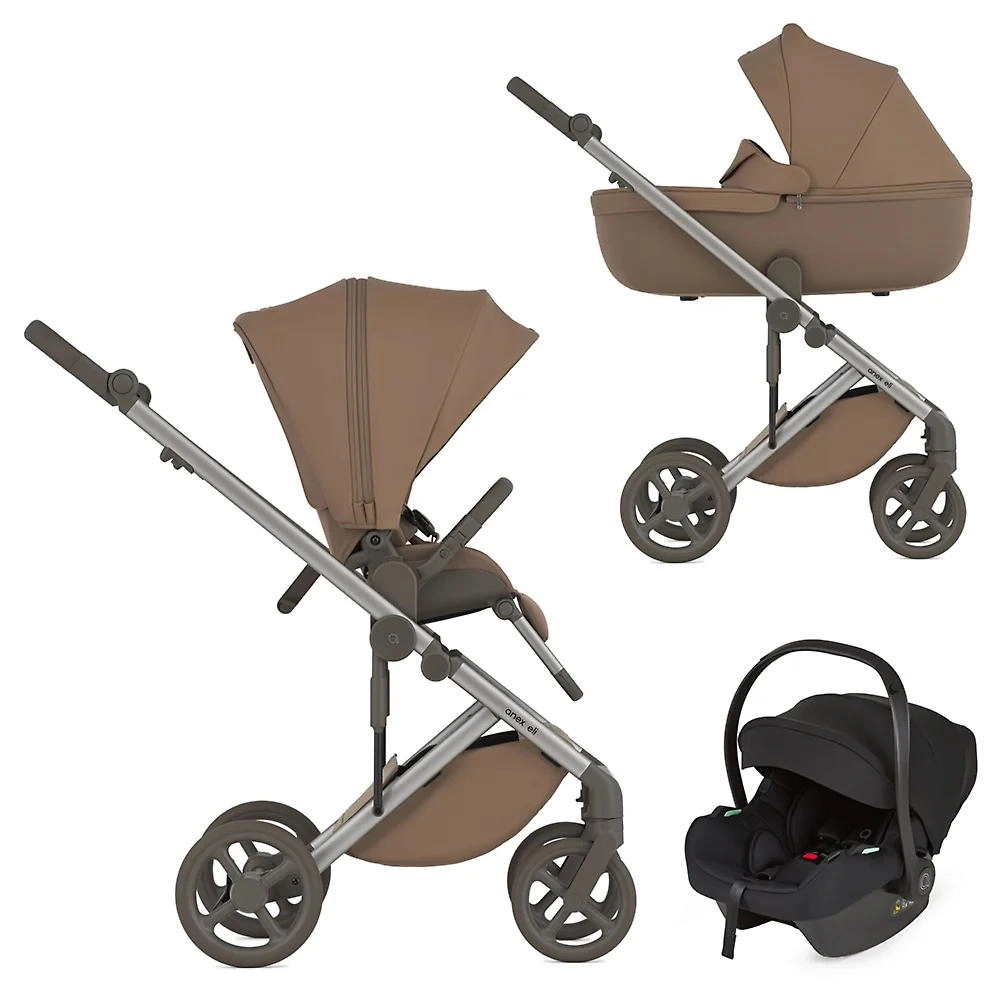 Коляска 3 в 1 Anex Eli с адаптерами ((el-08) Woody)