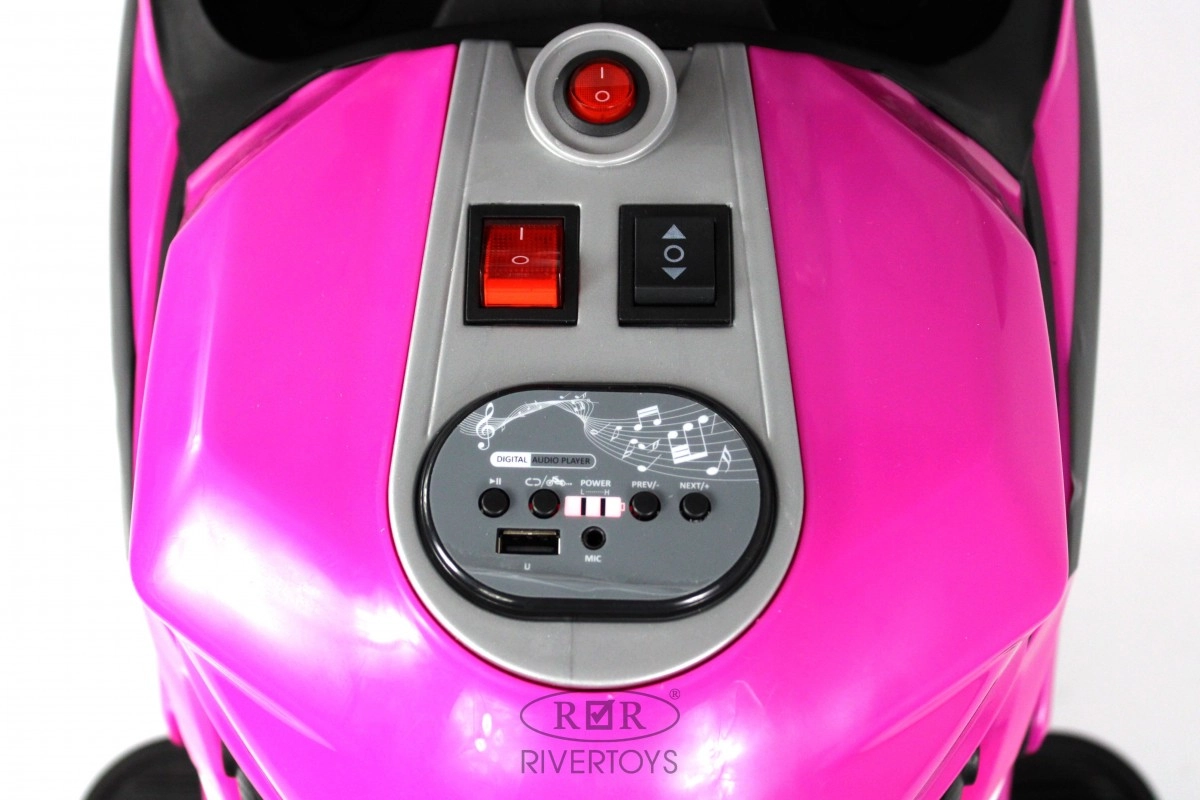 Детский электромотоцикл RiverToys C005MC розовый qws236be760y5wtcvrfszw24we5bsns6