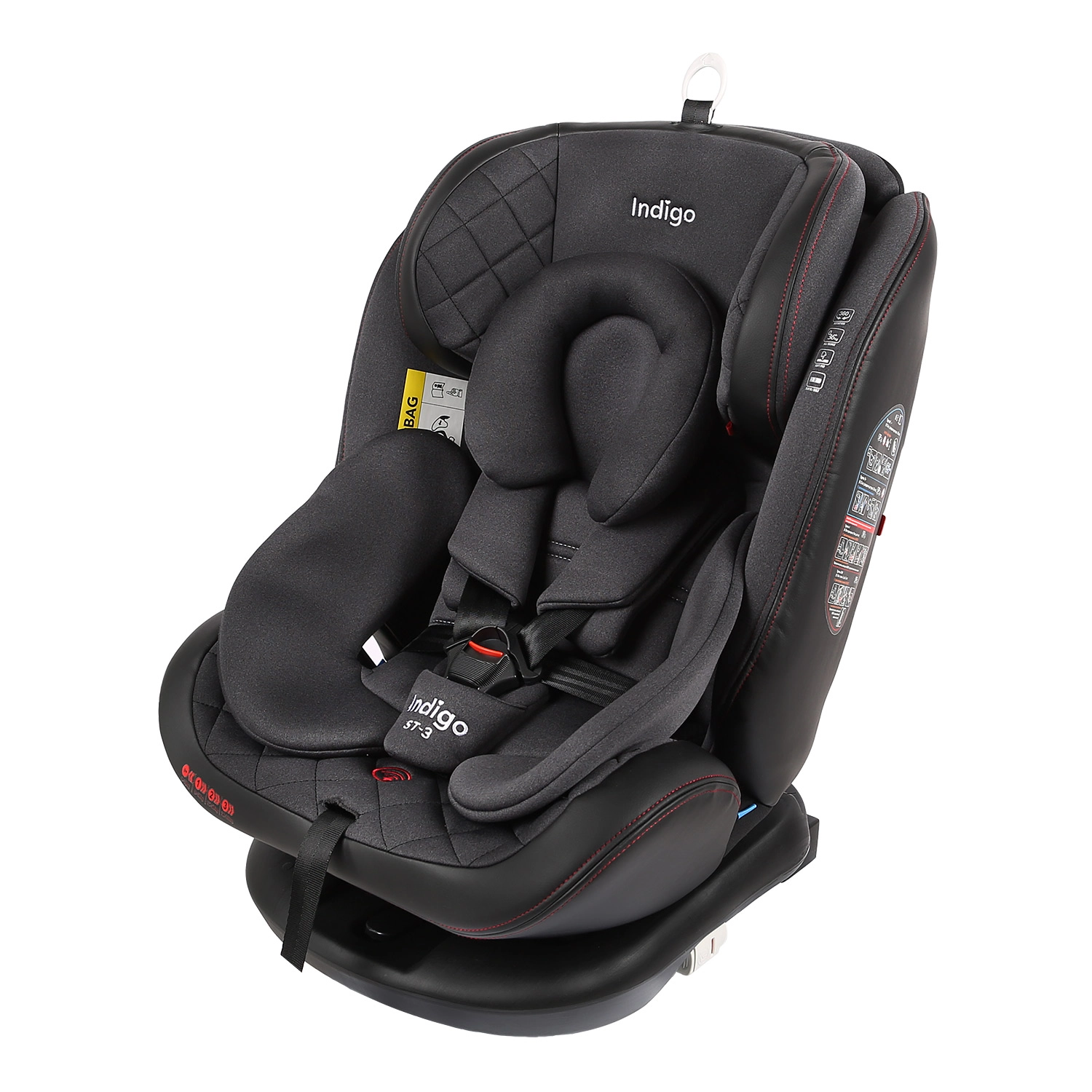 Автокресло Indigo AERO ISOFIX, ST-3, группа 0+1+2+3 черный-красный 61baef1c8b34505e626fed9cac0e1ecd
