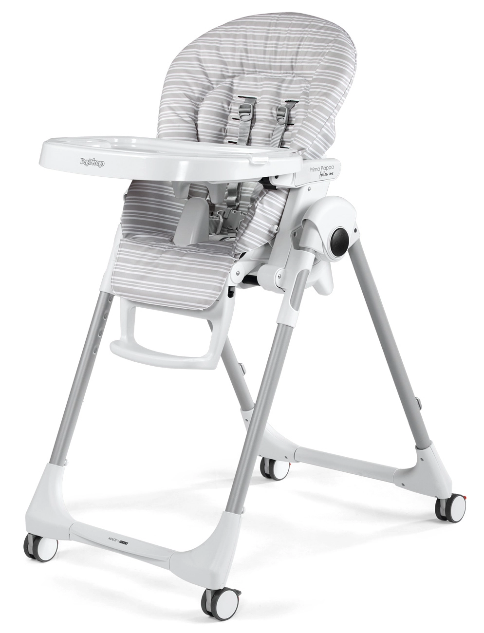 Стульчик для кормления Peg Perego Prima Pappa Follow Me Linear Grey 108111094-stulchik-dlya-kormleniya-peg-perego-prima-pappa-follow-me-linear-grey