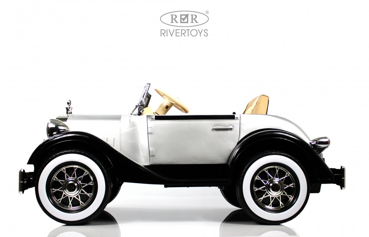 Детский электромобиль RiverToys X005XX черно-серебристый k85oom2jxers9e16b37mmax031up66zx