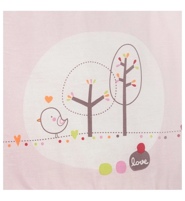 Комплект белья из 4-х предметов Schardt Birdy белый/розовый 9ktnt2pb74ax3j0xg4fgvxaqabor5c5d