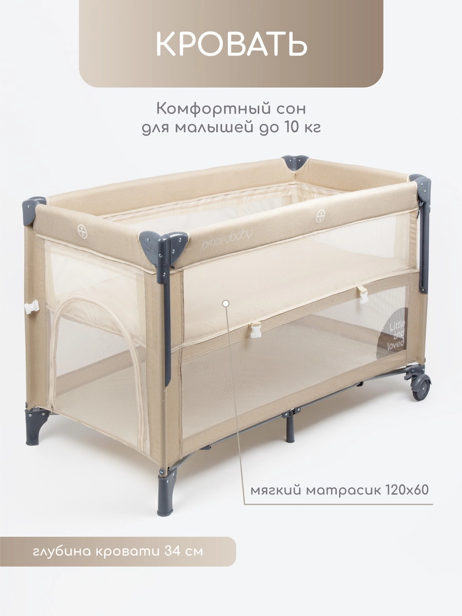 Манеж-кровать Amarobaby Transform Classic/Бежевый dxlcghx6puq33n46f7xl6vbog0qapu8z