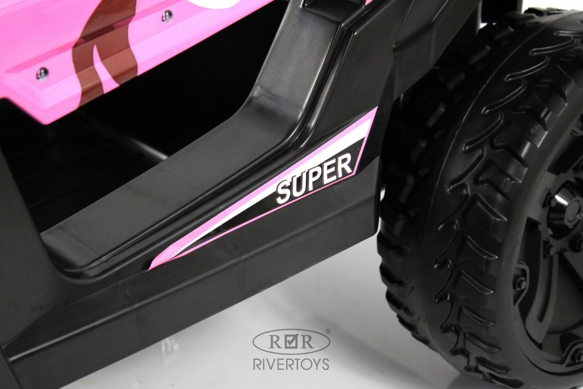 Детский электромобиль RiverToys L888LL розовый камуфляж 3qv30year6bn92q2879jc3n7ybxk9p4x