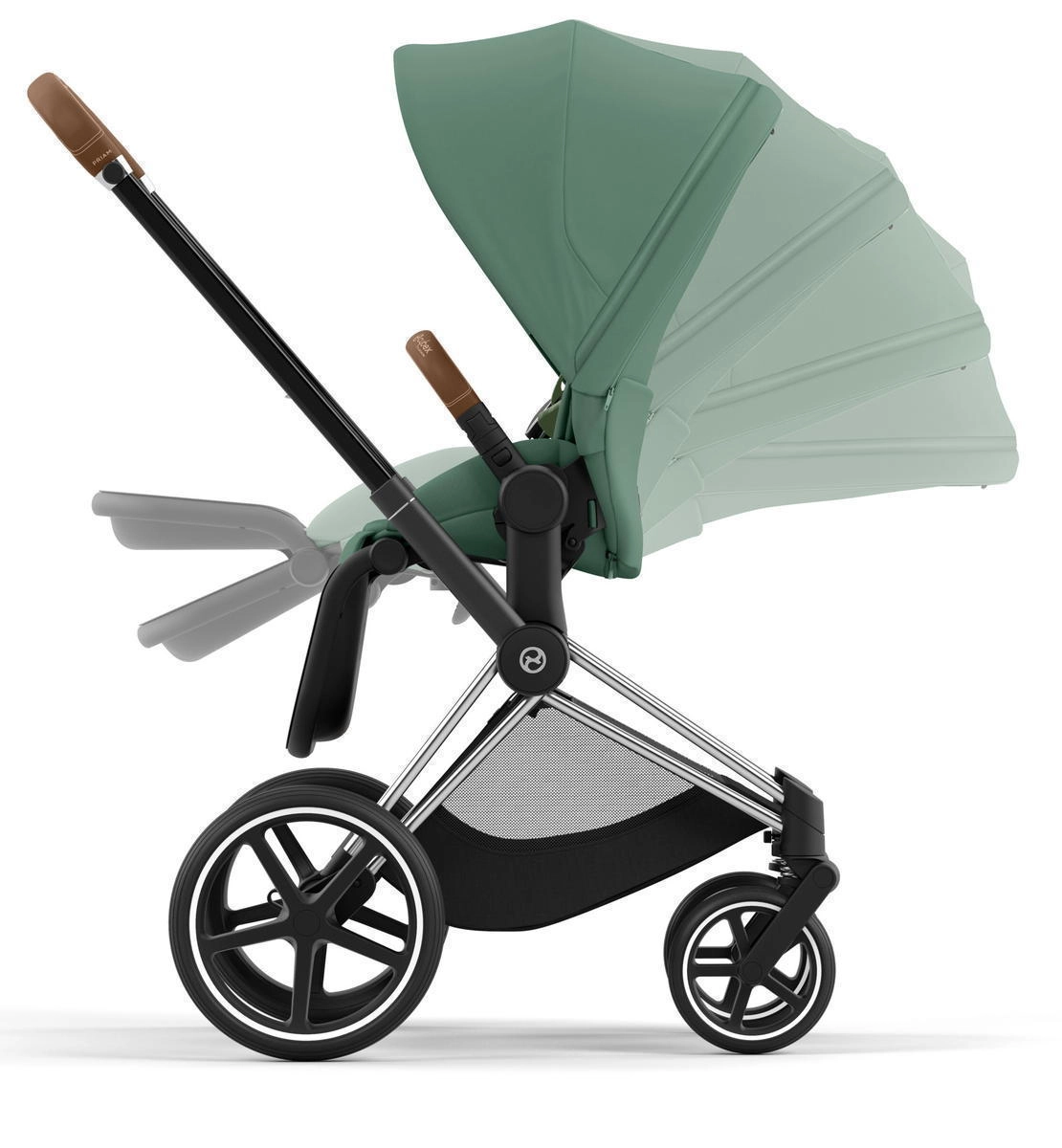 Коляска 2 в 1 Cybex Priam IV (шасси Chrome Brown) Leaf Green n6c1w2haolh2tbnc0w2idycj2npolb2n