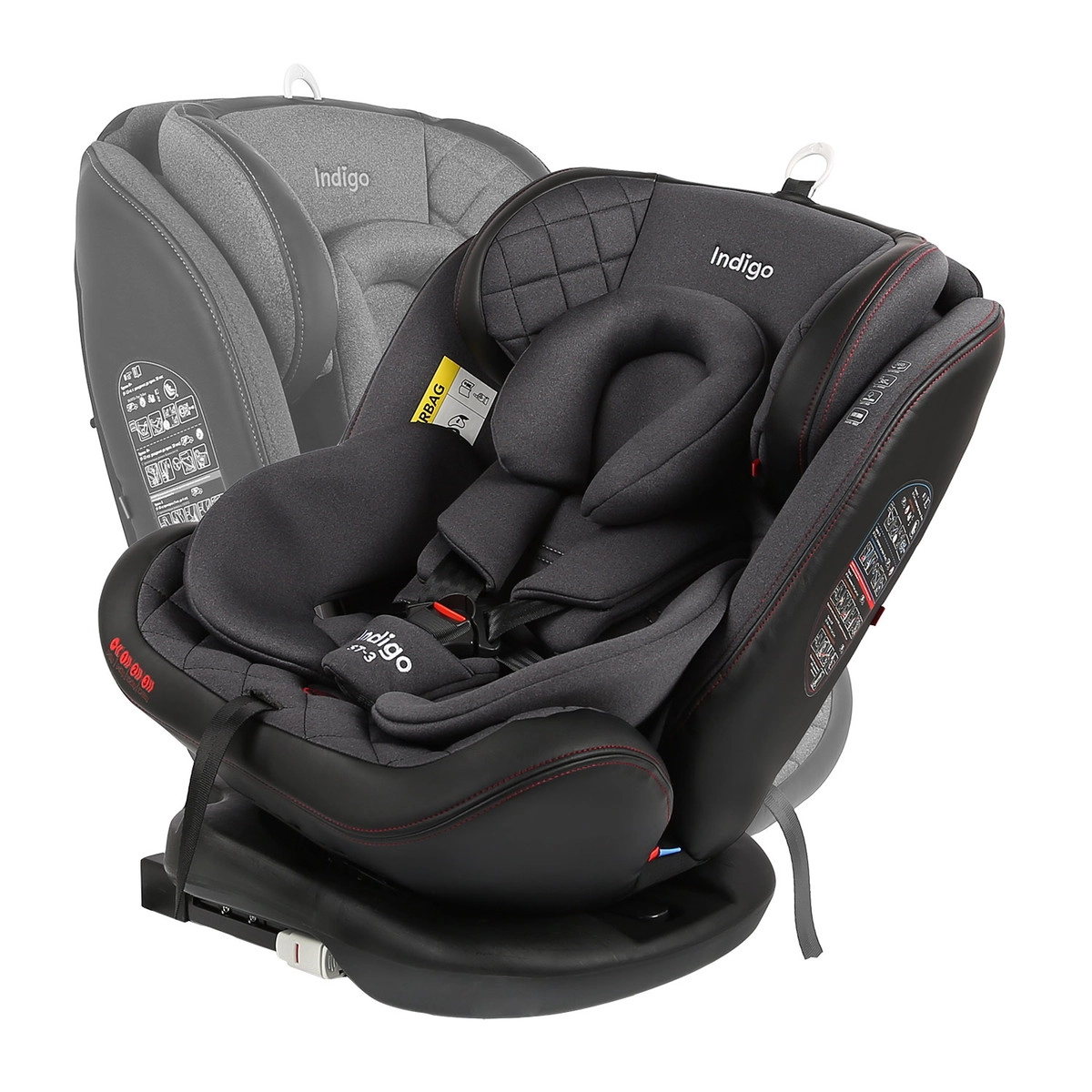 Автокресло Indigo AERO ISOFIX, ST-3, группа 0+1+2+3 черный-красный 52bfg8kxlclqzfk090y78athuyjxazsf