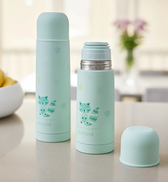 Детский термос для жидкостей Miniland Thermy Dolce 500 мл бирюзовый/енот qt3gj9950f4xpq8yijqxnzngz7trnocx