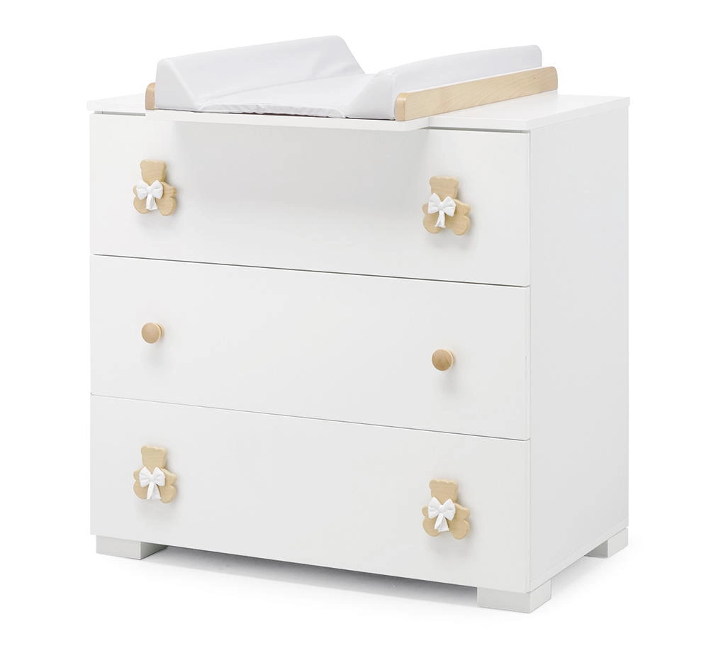 Тумба Erbesi Dudu 3 ящика Белый/Натуральный 9pvtlz9dzdtu3d8xm2jfac9oue1te00n