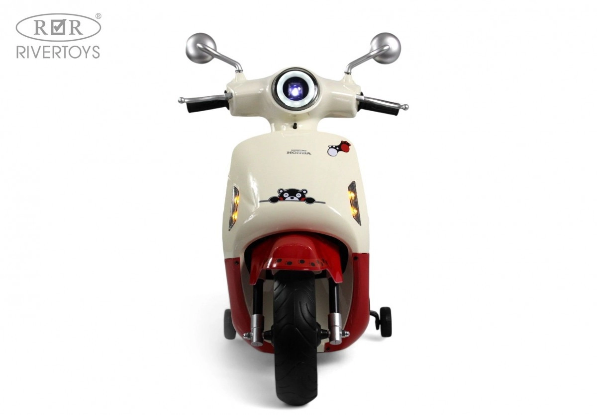 Детский электромотоцикл RiverToys Z555ZZ бежево-красный c2fyftktg4soh8vwd2d6njg1nl6s85m9