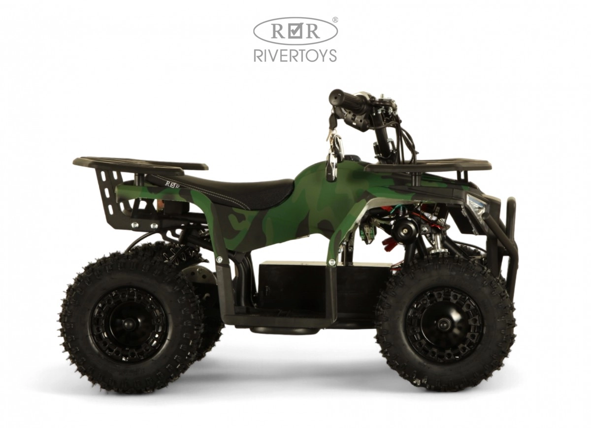 Детский электроквадроцикл RiverToys MIKA зеленый камуфляж vznmf7ni264z2jfx6ta32p5pj4dur6b1