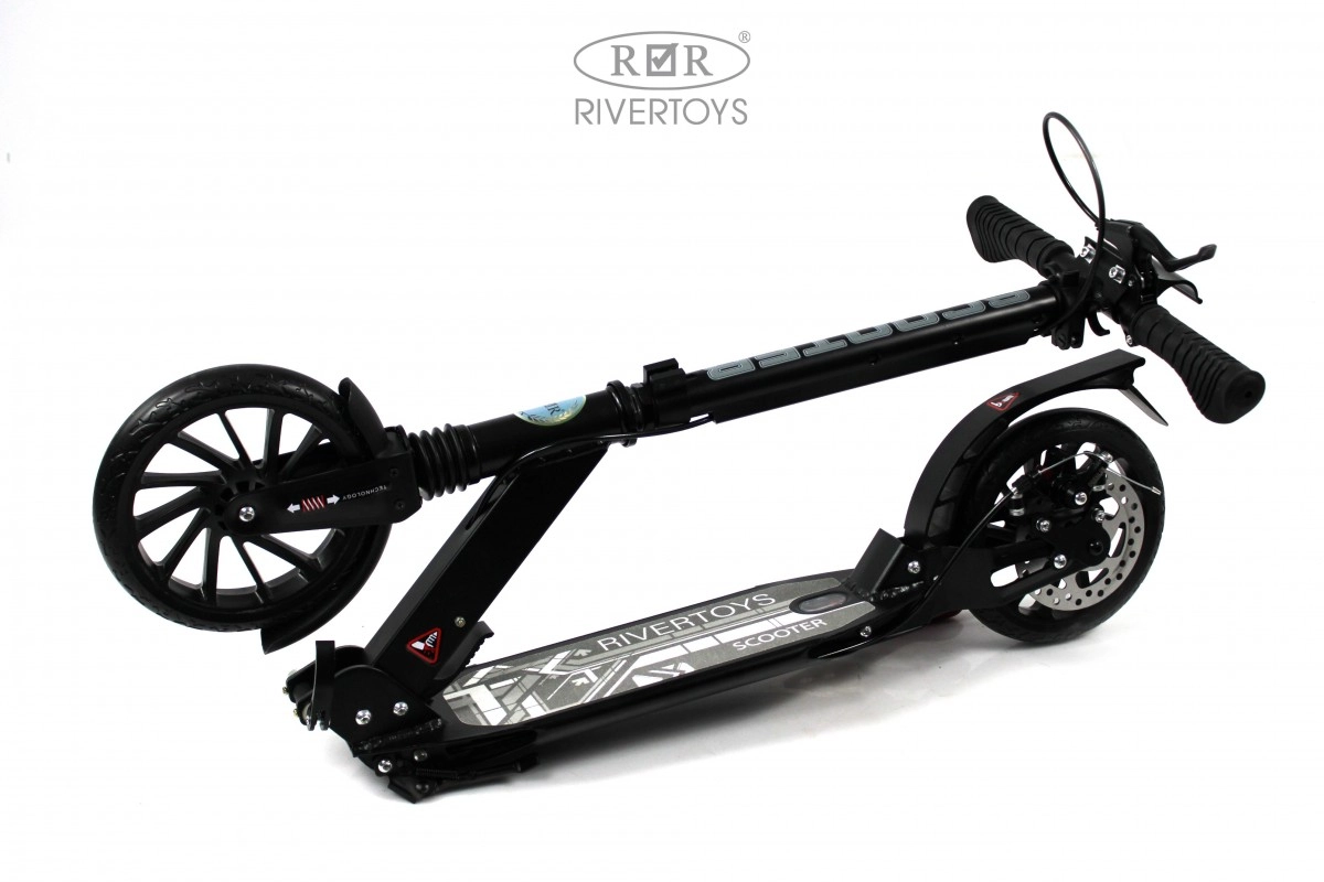 Детский самокат RiverToys HB-A7 черный il17uua692r7tukq5jy5vjnjcr08uw5g
