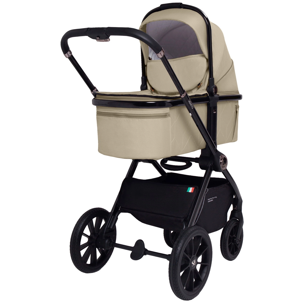 Детская коляска Sweet Baby Vento Black 3 в 1 Beige bxsg2wucblsih1b7xcxuh2ygs30n1mwc