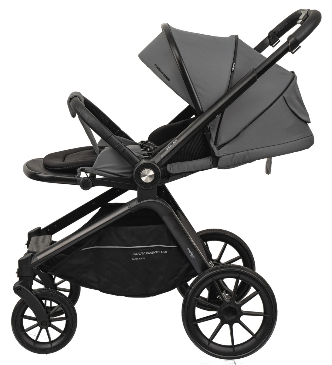 Детская коляска Indigo Solar 2 в 1 серый o830gxu3tl5gs8p4j670t6kxlhf1iwj2