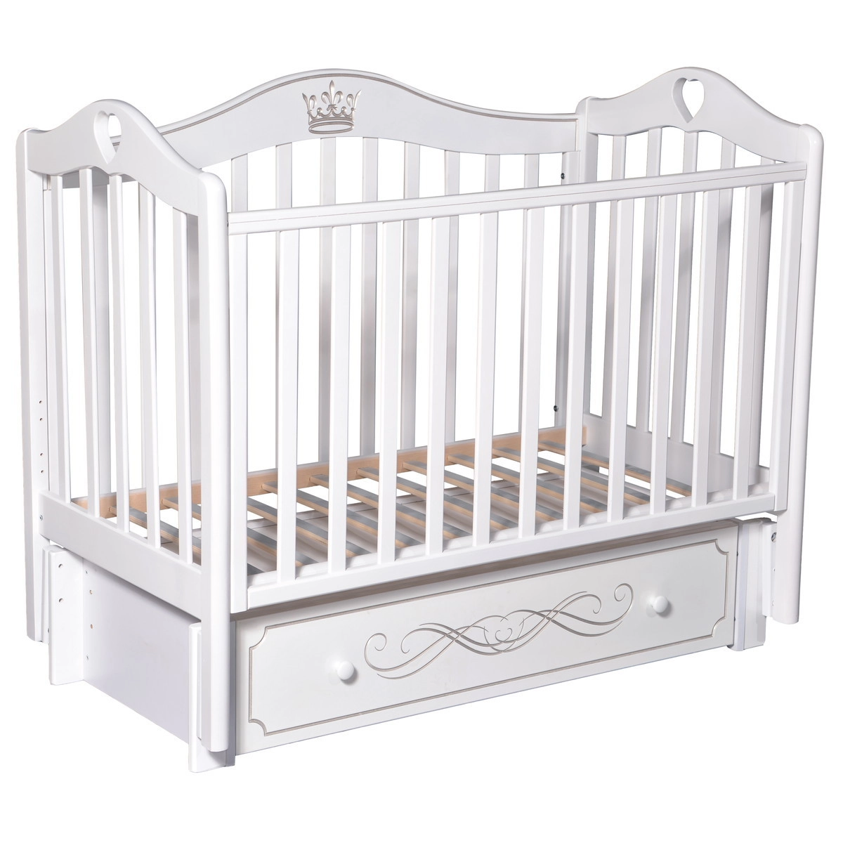 Детская кроватка ByTwinz Venecia 8 универсальный маятник белый 71qi9geatwdlbsrlk1nso75xg8qa4fr5