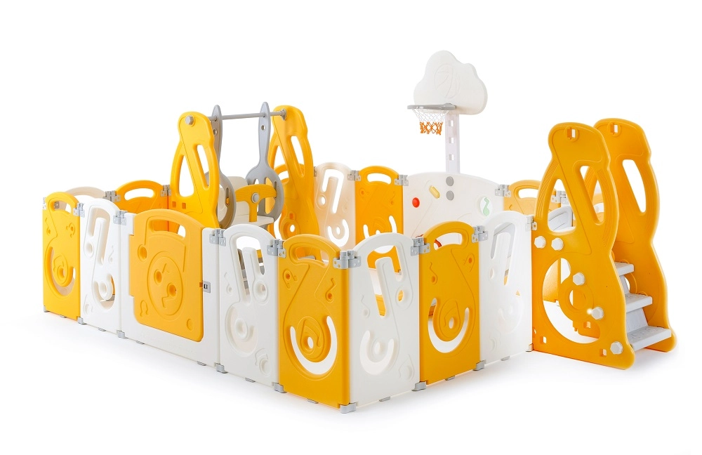 Манеж UNIX Kids SUPREME Music 200x240 Yellow с качелями 108131732-manezh-unix-kids-supreme-music-200x240-yellow-s-kachelyami