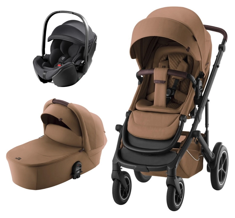 Коляска 3 в 1 Britax Roemer Smile 5Z Lux автокресло Baby-Safe Pro (Warm Caramel/Deep Black)