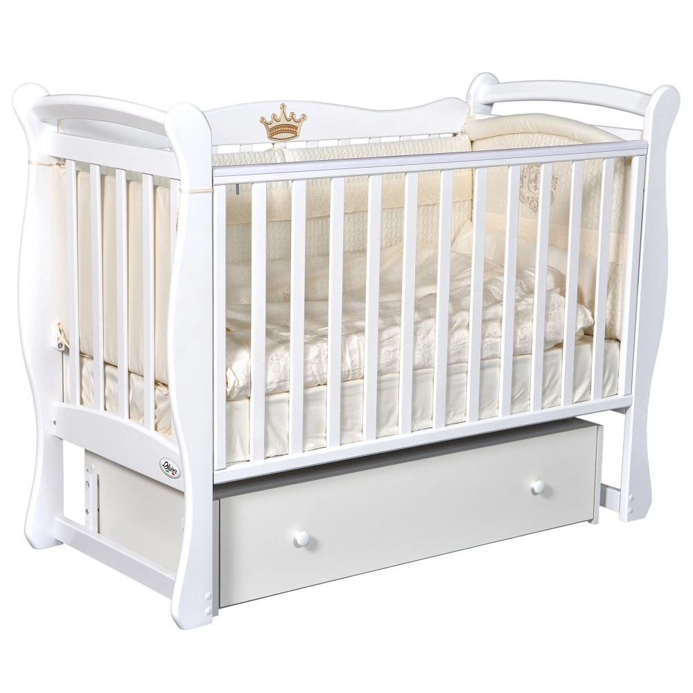 Детская кроватка Oliver Viana с универсальным маятником и ящиком Белый fo5b9nrlu69457edrpmdujdwku65el0e