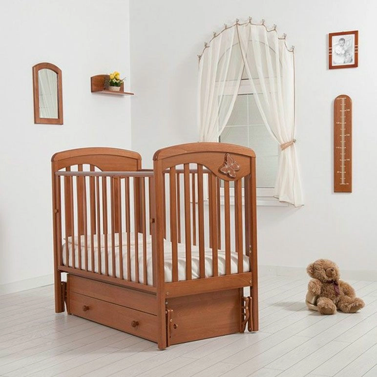 Детская кроватка Gandilyan (Гандылян) Джулия маятник Махагон nxs7a6lneeu5ezg7os7d97gbcwoj5i1r