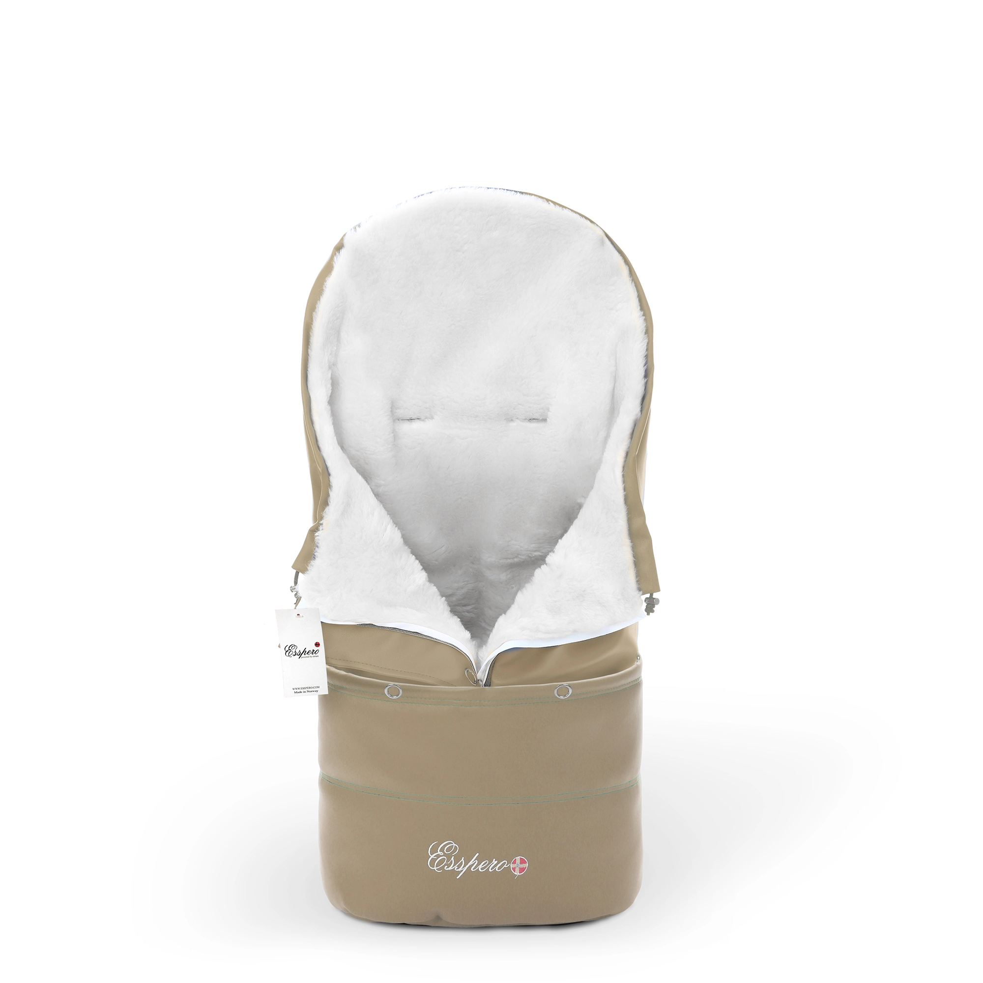 Конверт в коляску Esspero Transformer Arctic (натуральная 100% шерсть) (Cappuccino)
