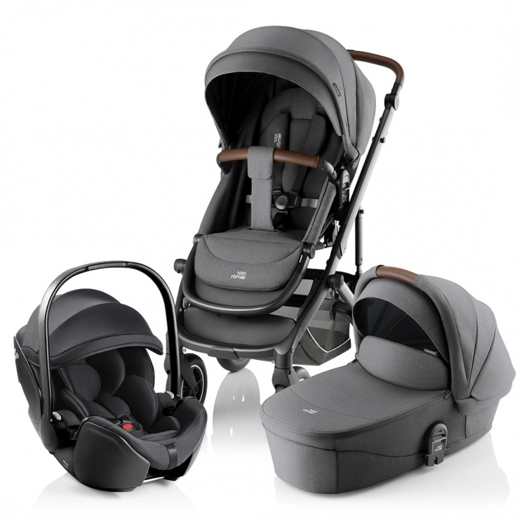 Коляска 3 в 1 Britax Roemer Smile 5Z Style автокресло Baby-Safe PRO (Mineral Grey/Deep Black)
