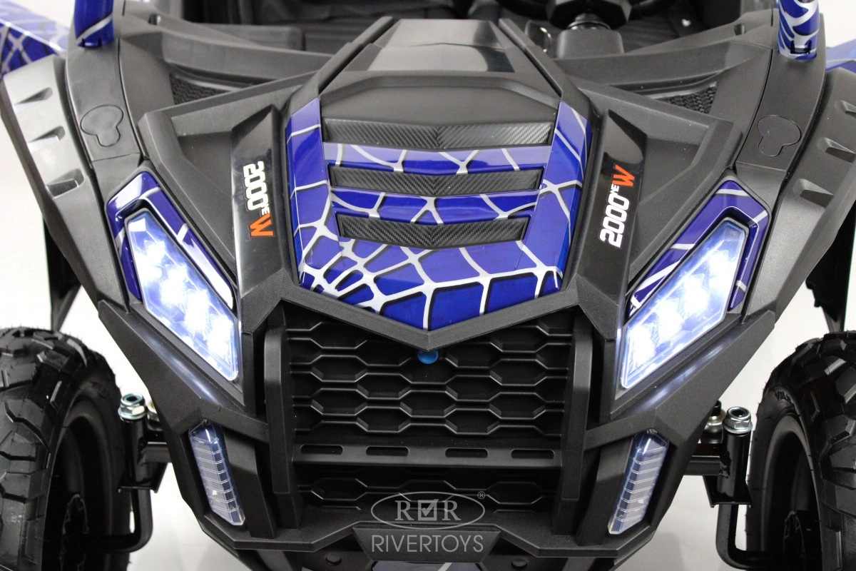 Детский электромобиль RiverToys M222MM синий 7w13er93qbzbp3jxoz4d1jiqtnez9pce