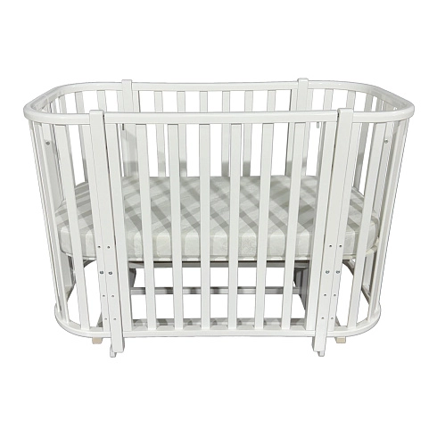 Детская кроватка КЕДР Estelle 4 (маятник) (Белый/Белый)