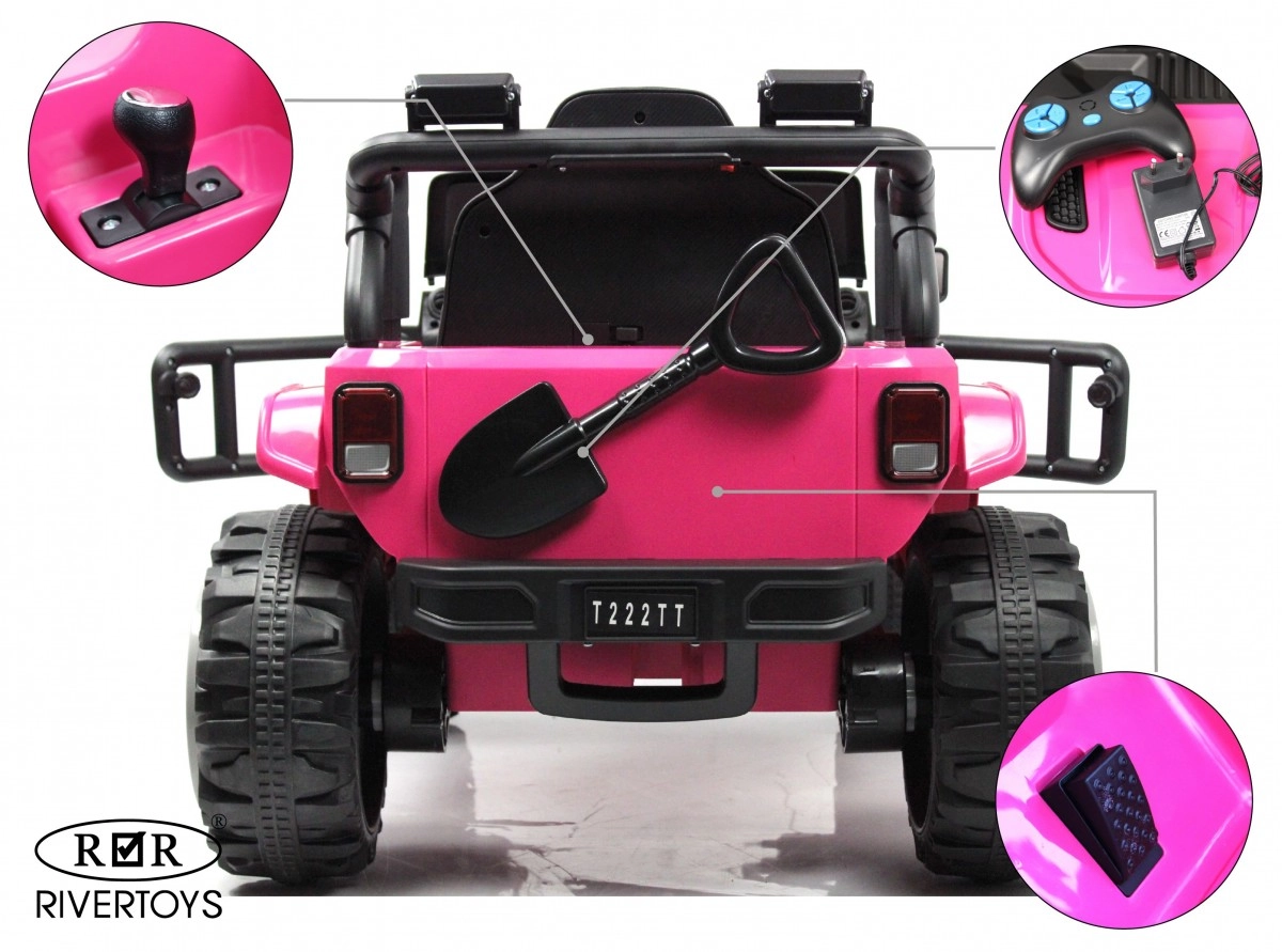 Детский электромобиль RiverToys T222TT 4WD розовый fobnflffcjf8vlfuab047xmirp00thr8