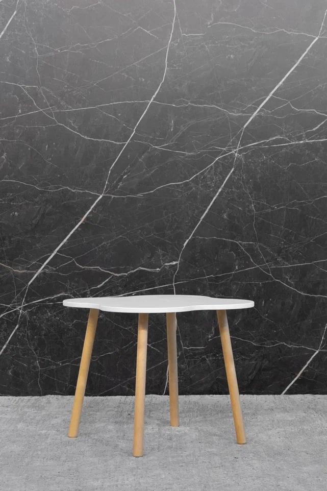 Стол ANTEMI облако (Белый/Дерево)